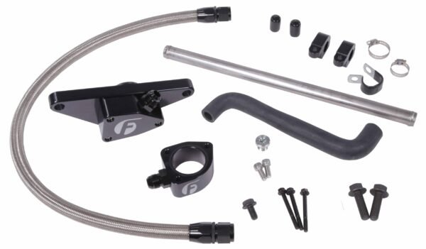 Fleece Performance Coolant Bypass® 2003-2005 Automatic Transmission w/ Stainless Steel Braided Line - FPE-CLNTBYPS-CUMMINS-0305-SS image 1 Fleece Performance Coolant Bypass® 2003-2005 Automatic Transmission w/ Stainless Steel Braided Line