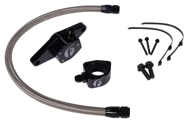 Fleece Performance Coolant Bypass® for 5.9L VP Cummins (1998.5-2002) w/ Stainless Steel Braided Line - FPE-CLNTBYPS-CUMMINS-VP-SS image 1 Fleece Performance Coolant Bypass® for 5.9L VP Cummins (1998.5-2002) w/ Stainless Steel Braided Line