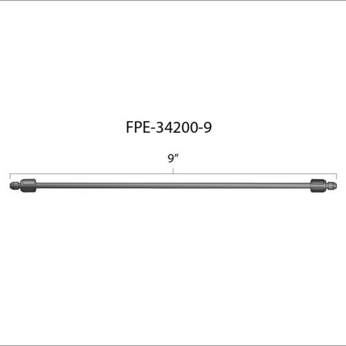 Fleece Performance 9 Inch High Pressure Fuel Line 8mm x 3.5mm Line M14 x 1.5 Nuts