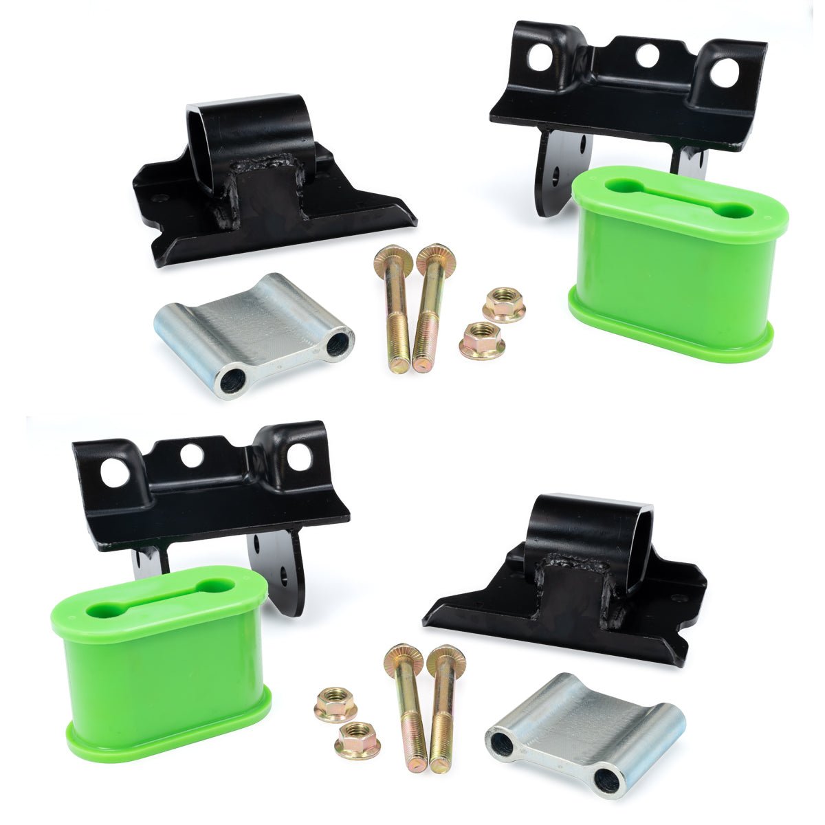 2001-2010 GM 6.6L Duramax Engine Mount Kit 50 Hardness Green - Image 2