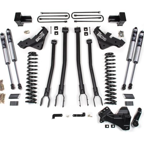 20-22 Ford F-450 4WD 4 Inch 4-Link Suspension Lift Kit, 3.5 Inch Rear, Block - NX2 Nitro Series Shocks Front and Rear BDS Suspension