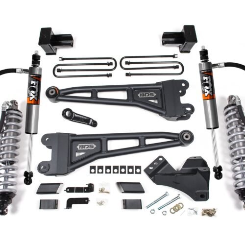 20-22 Ford F-450 4WD 4 Inch Coilover Radius Arm Suspension Lift Kit, 3.5 Inch Rear, Block - Fox 2.5 Performance Elite Series C/O Front, Fox 2.5 Performance Elite Series Rear BDS Suspension