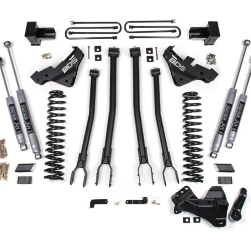 23-25 Ford F-450 4WD 4 Inch 4-Link Suspension Lift Kit, 3.5 Inch Rear, Block - Fox 2.5 Performance Elite Series Shocks Front and Rear BDS Suspension