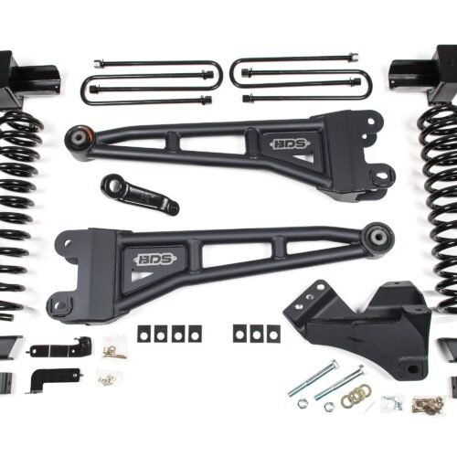 23-25 Ford F-450 4WD 4 Inch Radius Arm Suspension Lift Kit, 3.5 Inch Rear, Block - Fox 2.5 Performance Elite Series Shocks Front and Rear BDS Suspension