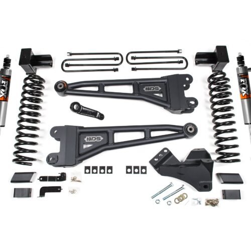 23-25 Ford F-450 4WD 4 Inch Radius Arm Suspension Lift Kit, 3.5 Inch Rear, Block - Fox 2.0 IFP Performance Series Shocks Front and Rear BDS Suspension