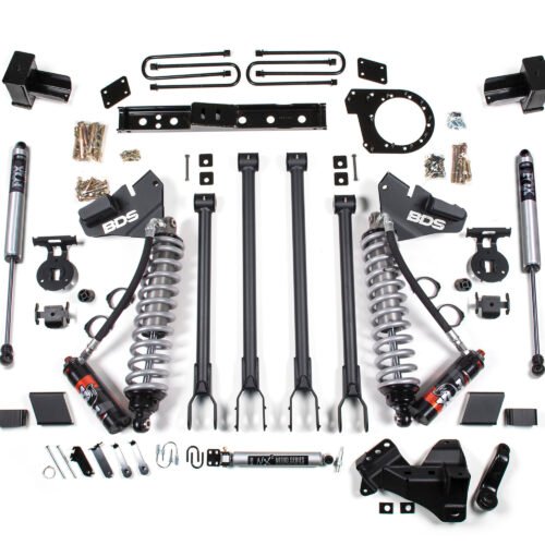 BDS1527FPE_0-BLDV.jpg 2017-2019 Ford F250/F350 4WD 6 Inch 4-Link Suspension Lift Kit 4 Inch Rear Block Diesel 2 Leaf Main Fox 2.5 PES C/O Front Fox 2.0 Performance Shocks Aux Front Fox 2.0 IFP PS Rear Block Kit and Add A Leaf