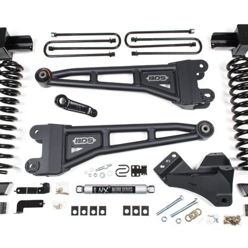 4 Inch Lift Kit w/ Radius Arm Ford F250/F350 Super Duty 17-19 4WD Diesel Leaf Springs NX2 Nitro Shocks