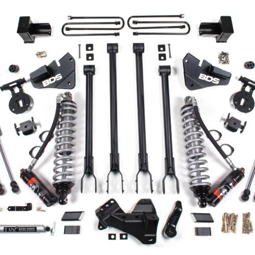 4 Inch Lift Kit w/ 4-Link FOX 2.5 Performance Elite Coil-Over Conversion Ford F350 Super Duty DRW 17-19 4WD Diesel