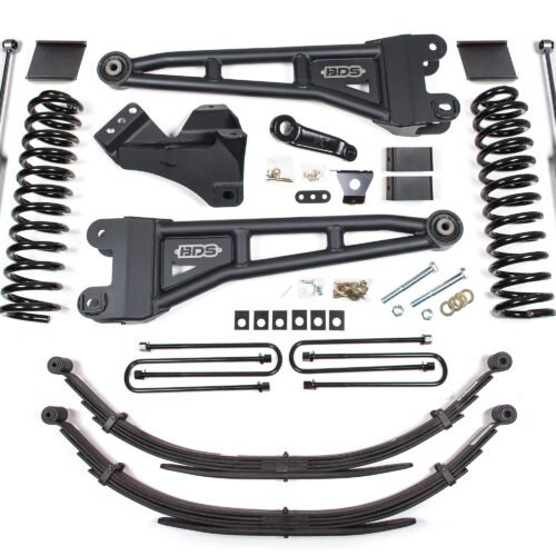 6 Inch Lift Kit w/ Radius Arm Ford F250/F350 Super Duty 11-16 4WD Diesel Factory 2 Inch Rear Blocks NX2 Nitro Shocks