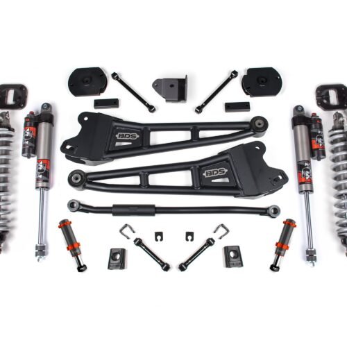 14-18/2025-2026 Ram 2500 4WD 3 Inch Radius Arm Suspension Lift Kit, 1.25 Inch Rear, Coil Spacer, Diesel - Fox 2.5 Performance Elite Series C/O Front, FOX 2.0 Front Bump, Fox 2.5 Performance Elite Series Rear BDS Suspension