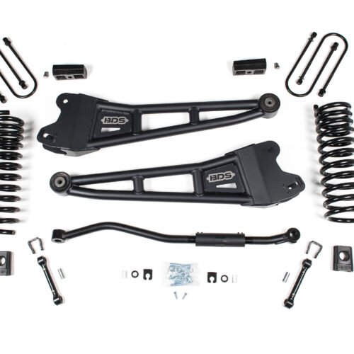 3 Inch Lift Kit w/ Radius Arm Ram 3500 19-24 4WD Diesel With Factory Rear Overload Leaf Fox 2.0 Performance Shocks