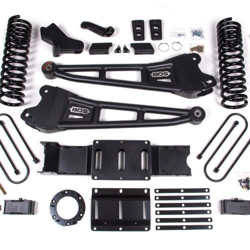 BDS1658FPE-BLDV.jpg 4 Inch Lift Kit w/ Radius Arm 3 Inch Rear Block Ram 3500 19-24 4WD Diesel Without Factory Rear Overload Leaf 8 Bolt FOX 2.5 Performance Elite Shocks
