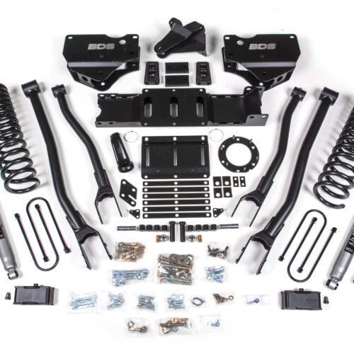 4 Inch Lift Kit w/ 4-Link Ram 3500 19-24 4WD Diesel With Factory Rear Overload Leaf 6 Bolt NX2 Nitro Shocks
