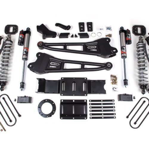 19-24 Ram 3500 4WD 6 Inch Radius Arm Suspension Lift Kit, 5 Inch Rear, Block w/o Overload, 6 Bolt Diesel - Fox 2.5 Performance Elite Series C/O Front, Fox 2.5 Performance Elite Series Rear BDS Suspension