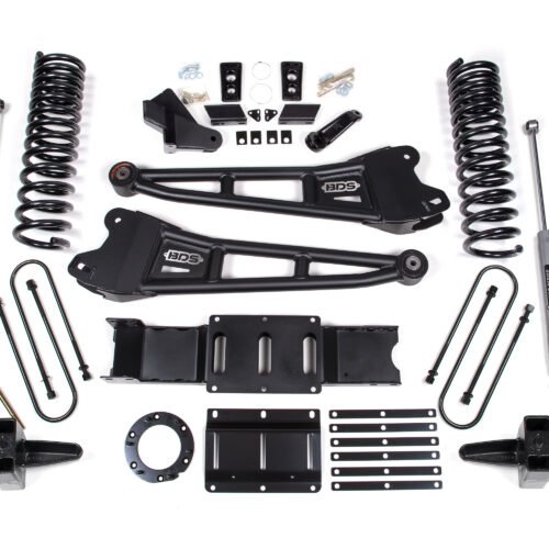 BDS1684FPE_0-BLDV.jpg 6 Inch Lift Kit w/ Radius Arm Ram 3500 19-24 4WD Diesel Without Factory Rear Overload Leaf 8 Bolt Fox 2.5 Performance Elite Shocks