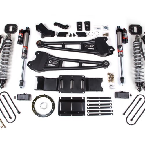 19-24 Ram 3500 4WD 6 Inch Radius Arm Suspension Lift Kit, 5 Inch Rear, Block w/o Overload, 8 Bolt Diesel - Fox 2.5 Performance Elite Series C/O Front, Fox 2.5 Performance Elite Series Rear BDS Suspension