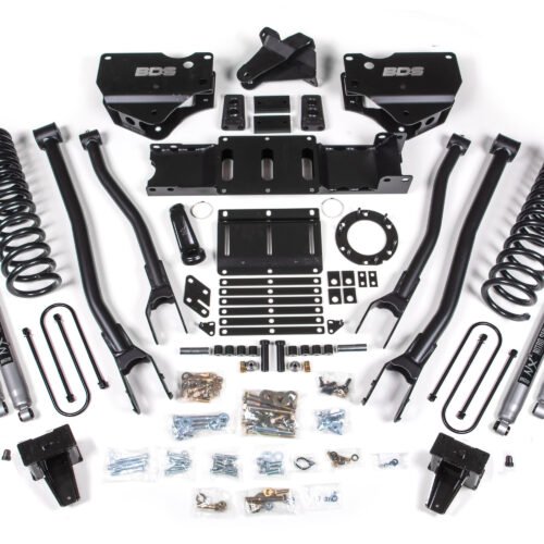 6 Inch Lift Kit w/ 4-Link Ram 3500 19-24 4WD Diesel With Factory Rear Overload Leaf 8 Bolt NX2 Nitro Shocks