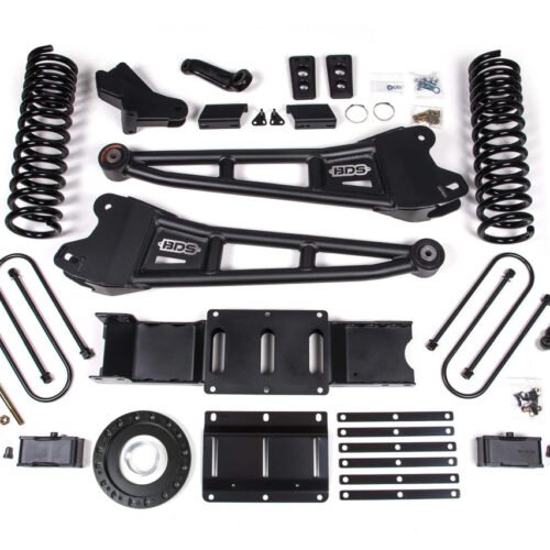 BDS1704FS-BLDV.jpg 4 Inch Lift Kit w/ Radius Arm 2 Inch Rear Block Ram 3500 19-24 4WD Diesel Without Factory Rear Overload Leaf 6 Bolt Fox 2.0 Performance Shocks