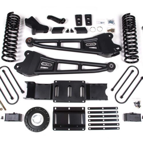 BDS1706FS-BLDV.jpg 4 Inch Lift Kit w/ Radius Arm 2 Inch Rear Block Ram 3500 19-24 4WD Diesel Without Factory Rear Overload Leaf 8 Bolt Fox 2.0 Performance Shocks