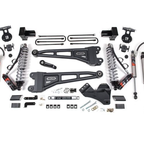 BDS1966FPE-BLDV.jpg 4 Inch Lift Kit w/ Radius Arm FOX 2.5 Performance Elite Coil-Over Conversion Ford F250/F350 Super Duty 17-19 4WD Diesel 5 Inch Block 3 Leaf Main FOX 2.5 Performance Elite