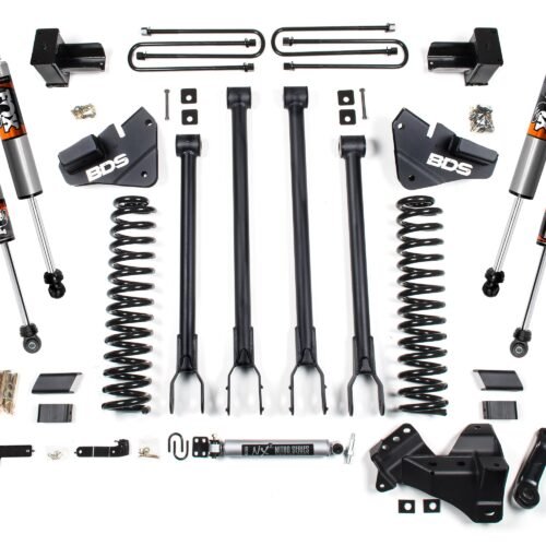 4 Inch Lift Kit w/ 4-Link Ford F350 Super Duty DRW 20-22 4WD Diesel Fox 2.5 Performance Elite Shocks