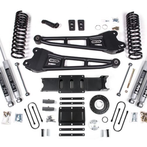 BDS2134FS-BLDV.jpg 13-18 Ram 3500 4WD (Diesel) 6 Inch Radius Arm Suspension Lift Kit, 8-Bolt Indexing Ring, 5 Inch Rear Lift, Block - Fox 2.0 IFP Performance Series Shocks BDS Suspension