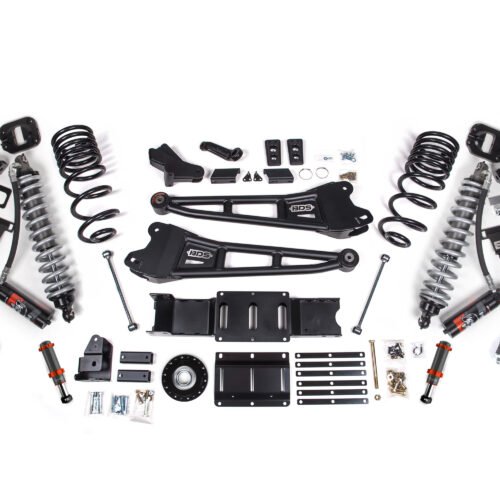2025 Ram 2500 4WD (Diesel) 4 Inch Radius Arm Suspension Lift Kit W/ Indexing Ring, 2.5 Inch Rear Lift, Coil Spring - Fox 2.5 PES C/O, Fox 2.0 IFP Bump Stop, Fox 2.5 PES Shocks BDS Suspension
