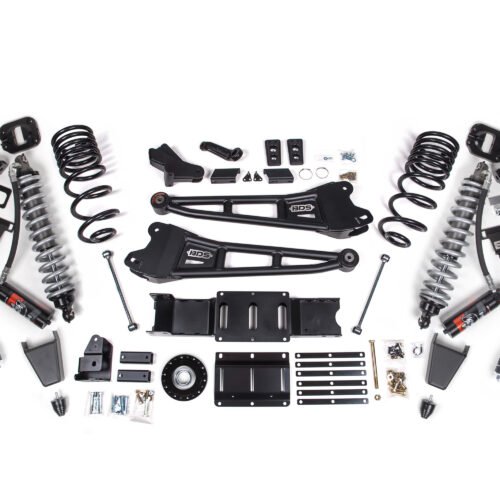 2025 Ram 2500 4WD (Diesel) 4 Inch Radius Arm Suspension Lift Kit W/ Indexing Ring, 2.5 Inch Rear Lift, Coil Spring - Fox 2.5 PES C/O, Fox 2.5 IFP PS Shocks BDS Suspension