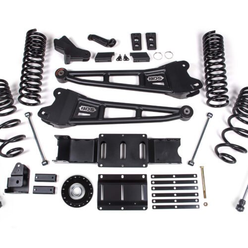 2025 Ram 2500 4WD (Diesel) 4 Inch Radius Arm Suspension Lift Kit W/ Indexing Ring, 2.5 Inch Rear Lift, Coil Spring - Fox 2.5 IFP PS Shocks BDS Suspension