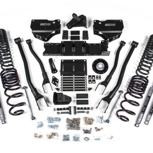 2025 Ram 2500 4WD (Diesel) 4 Inch 4-Link Suspension Lift Kit W/ Indexing Ring, 2.5 Inch Rear Lift, Coil Spring - NX2 Shocks BDS Suspension