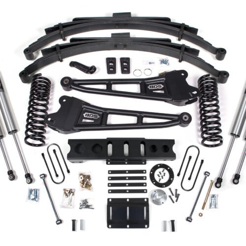 13-18 Ram 3500 4WD (Diesel) 6 Inch Radius Arm Suspension Lift Kit, 4.5 Inch Rear Lift, Leaf Spring, 6 Bolt - Fox 2.5 Performance Series Shocks BDS Suspension