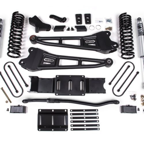 25-26 Ram 3500 4WD (Diesel) 4 Inch Radius Arm Suspension Lift Kit, 3 Inch Rear Lift w/ Overload, Block - Fox 2.5 IFP PS Shocks BDS Suspension