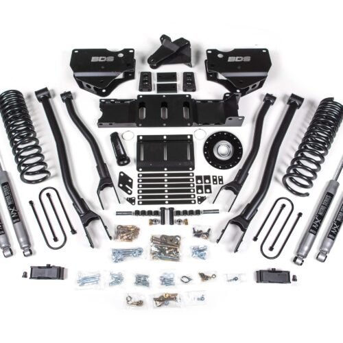 25-26 Ram 3500 (Diesel) 4 Inch 4-Link Suspension Lift Kit W/ Indexing Ring, 3 Inch Rear Lift w/ Overload, Block - NX2 Shocks BDS Suspension