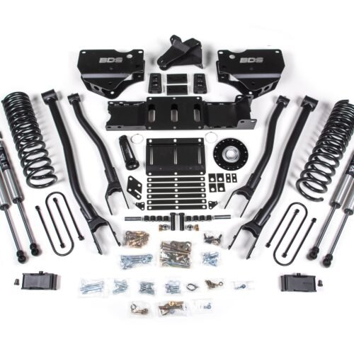 25-26 Ram 3500 (Diesel) 4 Inch 4-Link Suspension Lift Kit W/ Indexing Ring, 2 Inch Rear Lift w/ Overload, Block - Fox 2.0 IFP PS Shocks BDS Suspension