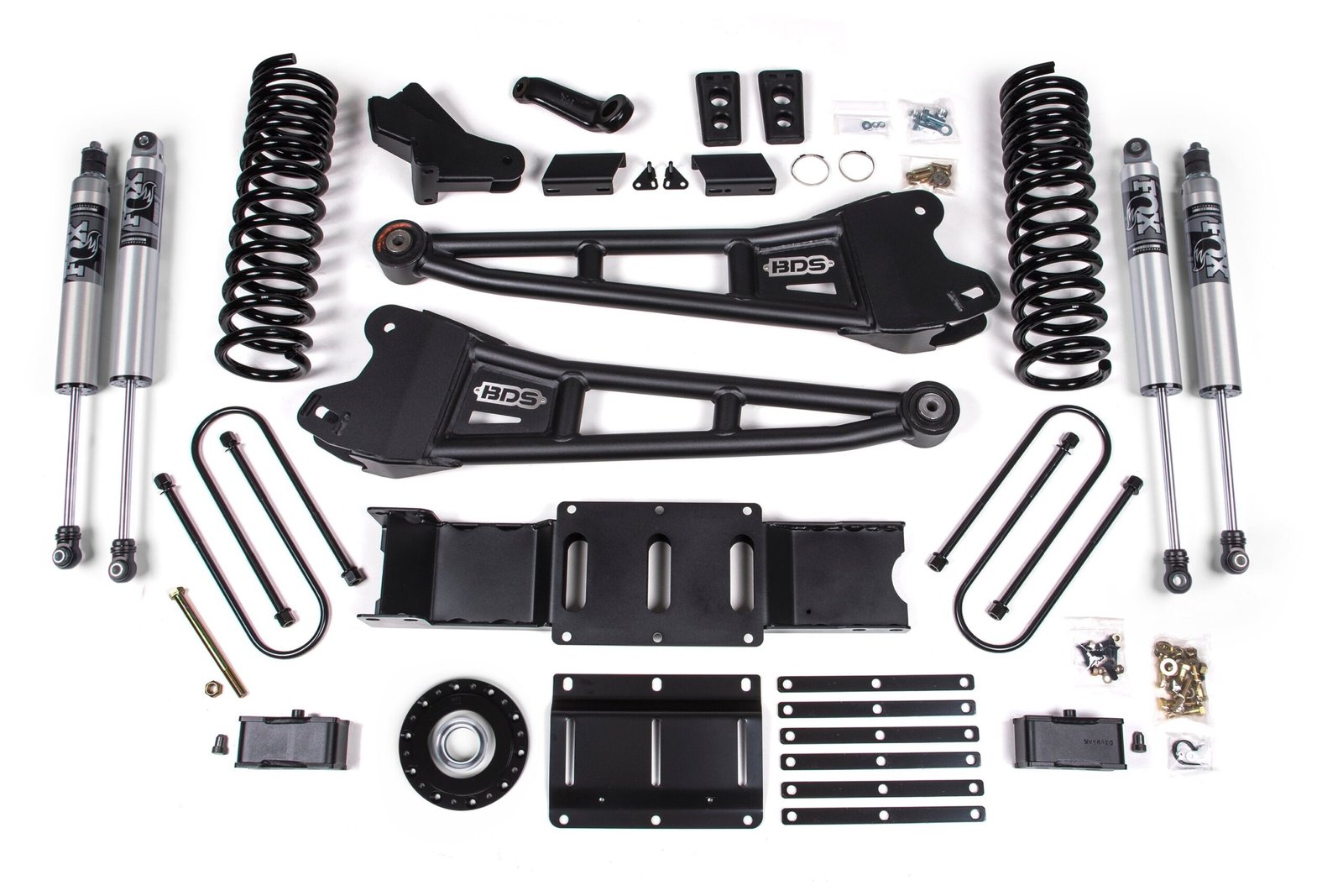 25-26 Ram 3500 (Diesel) 4 Inch Radius Arm Suspension Lift Kit W/ Indexing Ring, 3 Inch Rear Lift w/ Overload, Block - Fox 2.5 IFP PS Shocks BDS Suspension