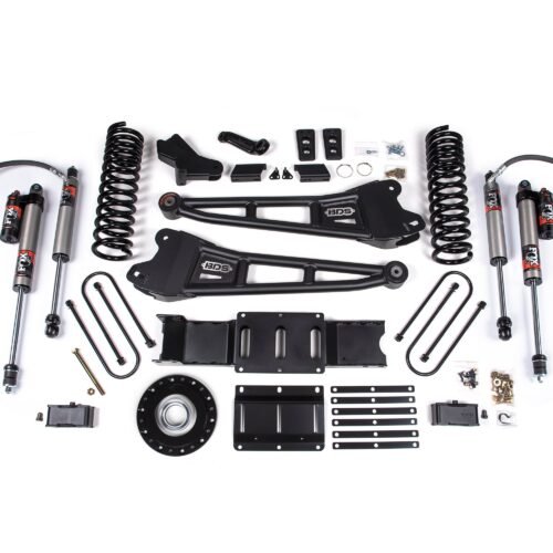 25-26 Ram 3500 (Diesel) 4 Inch Radius Arm Suspension Lift Kit W/ Indexing Ring, 2 Inch Rear Lift w/o Overload, Block - Fox 2.5 PES Shocks BDS Suspension