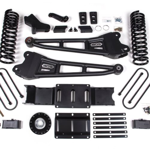 25-26 Ram 3500 (Diesel) 4 Inch Radius Arm Suspension Lift Kit W/ Indexing Ring, 2 Inch Rear Lift w/ Overload, Block - Fox 2.0 IFP PS Shocks BDS Suspension