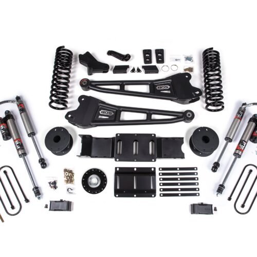 25-26 Ram 3500 (Diesel) 4 Inch Radius Arm Suspension Lift Kit W/ Indexing Ring, 3 Inch Rear Lift, Block W/ OE Air Assist - Fox 2.5 PES Shocks BDS Suspension
