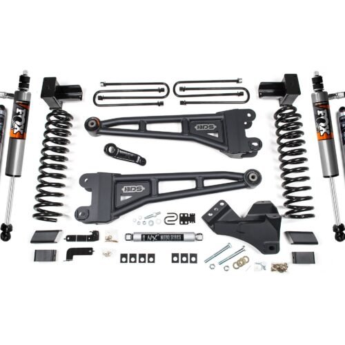 BDS2242FPE_0-BLDV.jpg 5 Inch Lift Kit w/ Radius Arm Ford F250/F350 Super Duty 23-24 4WD Diesel 5 Inch Block with 2 Leaf Main Fox 2.5 Performance Elite