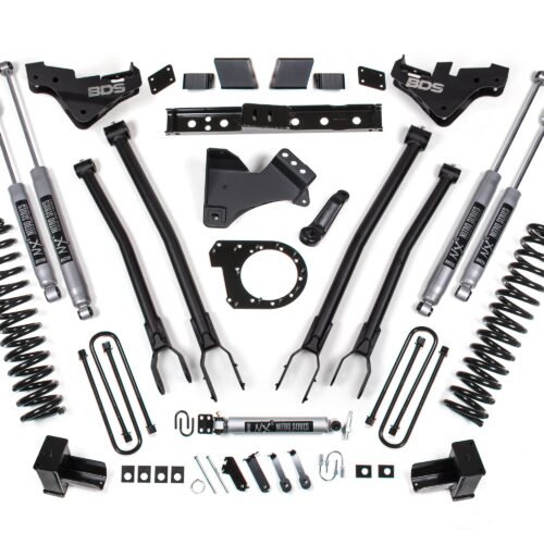 23-26 Ford F-250/F-350 Super Duty 4WD 7 Inch 4-Link Suspension Lift Kit, 5 Inch Rear, Block, Diesel - Fox 2.5 Performance Elite Series Shocks BDS Suspension