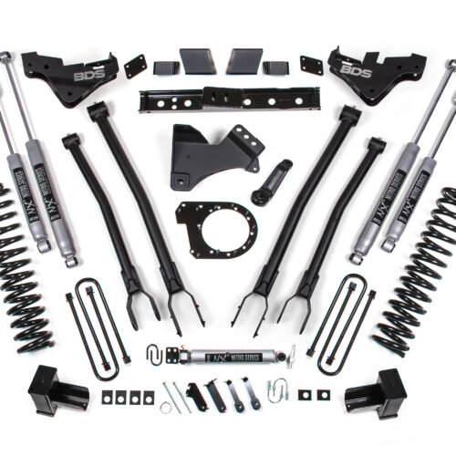 23-26 Ford F-250/F-350 Super Duty 4WD 7 Inch 4-Link Suspension Lift Kit, 5 Inch Rear, Block, Diesel - NX2 Nitro Series Shocks BDS Suspension