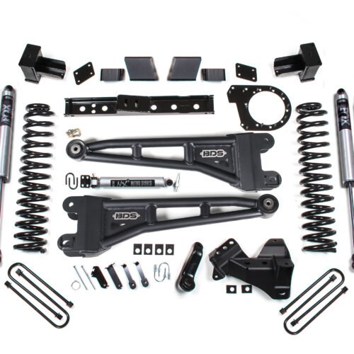 23-26 Ford F-250/F-350 SRW 4WD 7 Inch Radius Arm Suspension Lift Kit, 4.5 Inch Rear, Block, Diesel - NX2 Nitro Series Shocks Front and Rear BDS Suspension