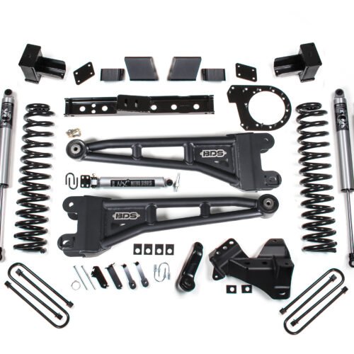 23-26 Ford F-250/F-350 SRW 4WD 7 Inch Radius Arm Suspension Lift Kit, 4.5 Inch Rear, Block, Diesel - Fox 2.5 IFP Performance Series Shocks Front and Rear BDS Suspension