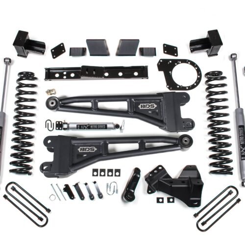 23-26 Ford F-350 DRW 4WD 7 Inch Radius Arm Suspension Lift Kit, 5 Inch Rear, Block, Diesel - Fox 2.5 Performance Elite Series Shocks Front and Rear BDS Suspension