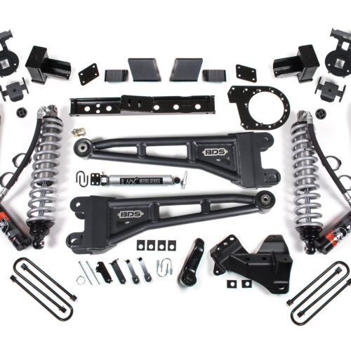 23-26 Ford F-350 DRW 4WD 7 Inch Radius Arm Suspension Lift Kit, 5 Inch Rear, Block, Diesel - FOX 2.0 IFP Performance Series Shocks Front and Rear BDS Suspension
