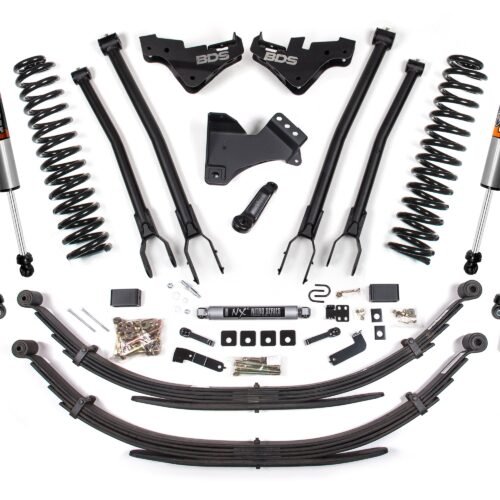 23-26 Ford F-250/F-350 4WD 5 Inch 4-Link Suspension Lift Kit, 3 Inch Rear, Block (W/O Overload), Diesel - Fox 2.5 Performance Elite Series Shocks Front and Rear BDS Suspension